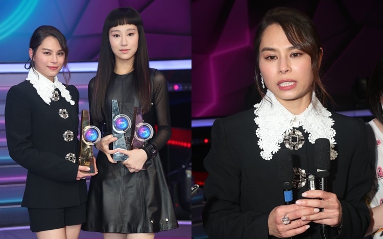 身為導師的Gin Lee為學員Gigi勝出感到嬌傲。