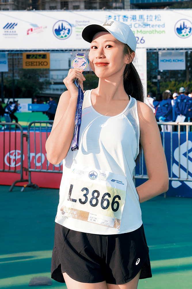 何沛珈第三年跑10公里賽事，再度成功挑戰自己。