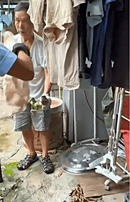 蜥蝪約半米長。