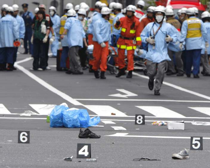 2008年的秋葉原隨機殺人案造成7人慘死。