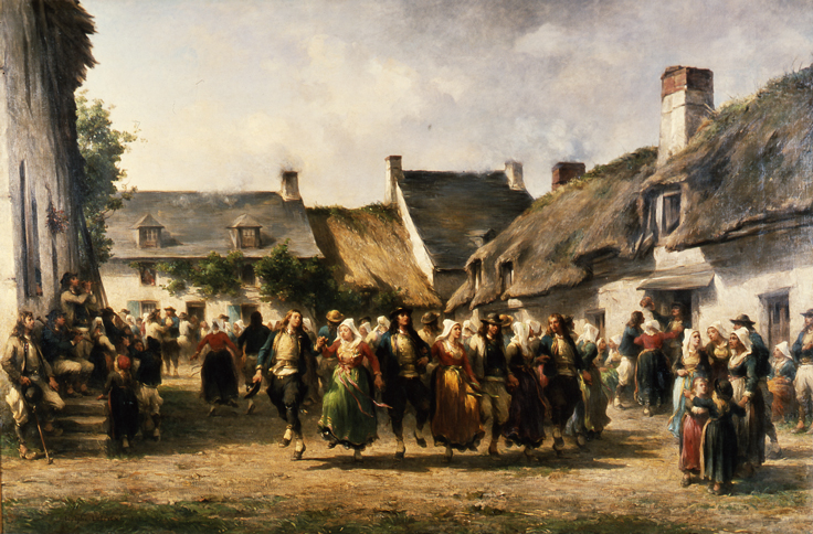 《A Brittany Wedding》  1863  Adolphe Leleux