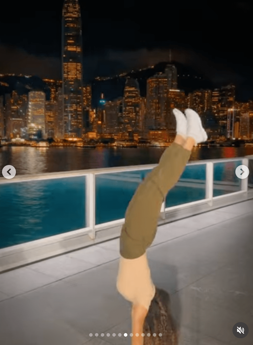 雖然首餐便遇上驚魂，但這位德國旅客似乎對香港整體印象依然正面。她隨後分享了多張在港旅遊的美照，大讚香港景色。