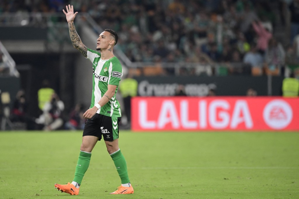 安東尼直接參與球隊近5個西甲入球。法新社