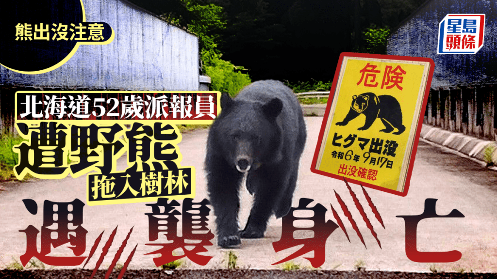 北海道熊出沒 | 52歲送報員遇襲慘死  居民目睹整個人被拖走