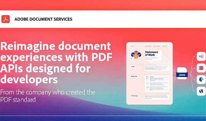 Adobe Document Generation API还包括了与Adobe Sign作整合、开箱即用工具,随时可在档案中使用电子签名,以产生发票和报价等文件。 Adobe Document Generation API还包括了与Adobe Sign作整合、开箱即用工具,随时可在档案中使用电子签名,以产生发票和报价等文件。