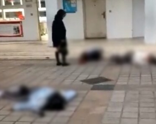 3名小學女生墮樓。網上截圖。