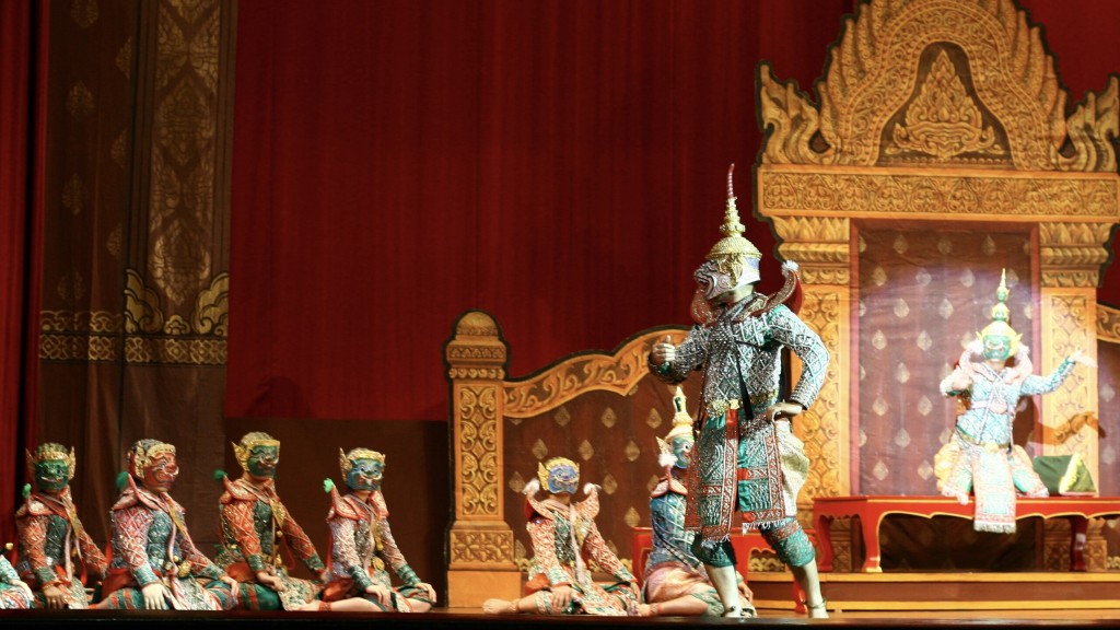 泰國國立法政大學的孔劇表演。 Wiki