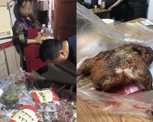 湖北武漢一間滷味店在滷水中添加嗎啡成分。網上圖片