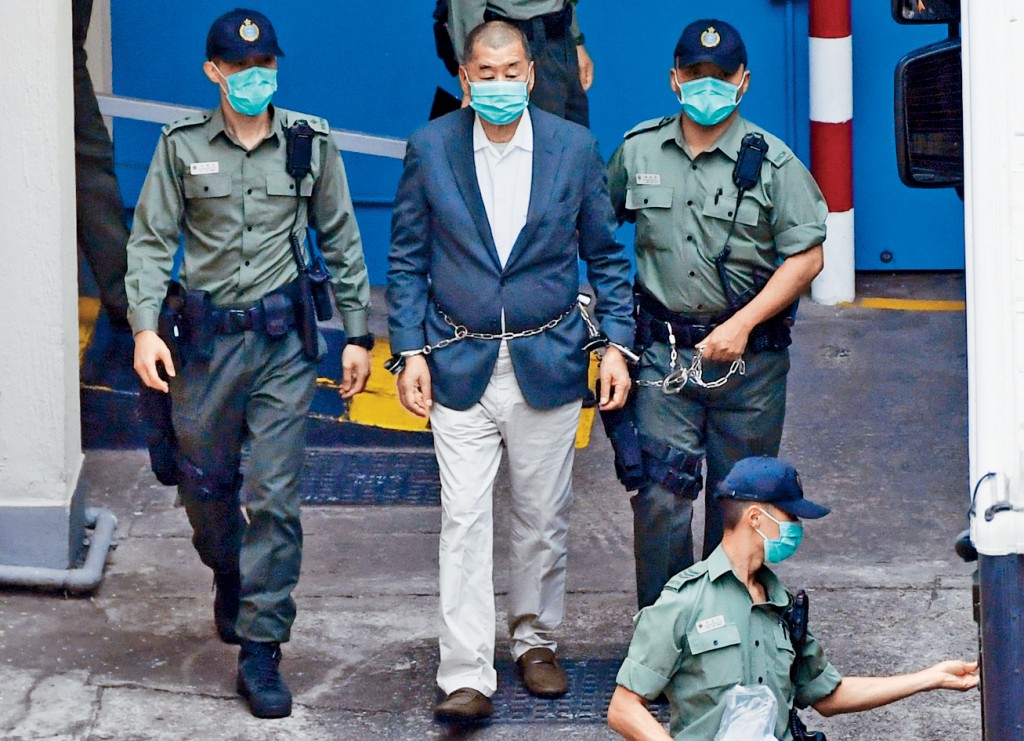 黎智英早前被判囚20年，其法律團隊向《星島》確認他不會就定罪及刑期提出上訴。