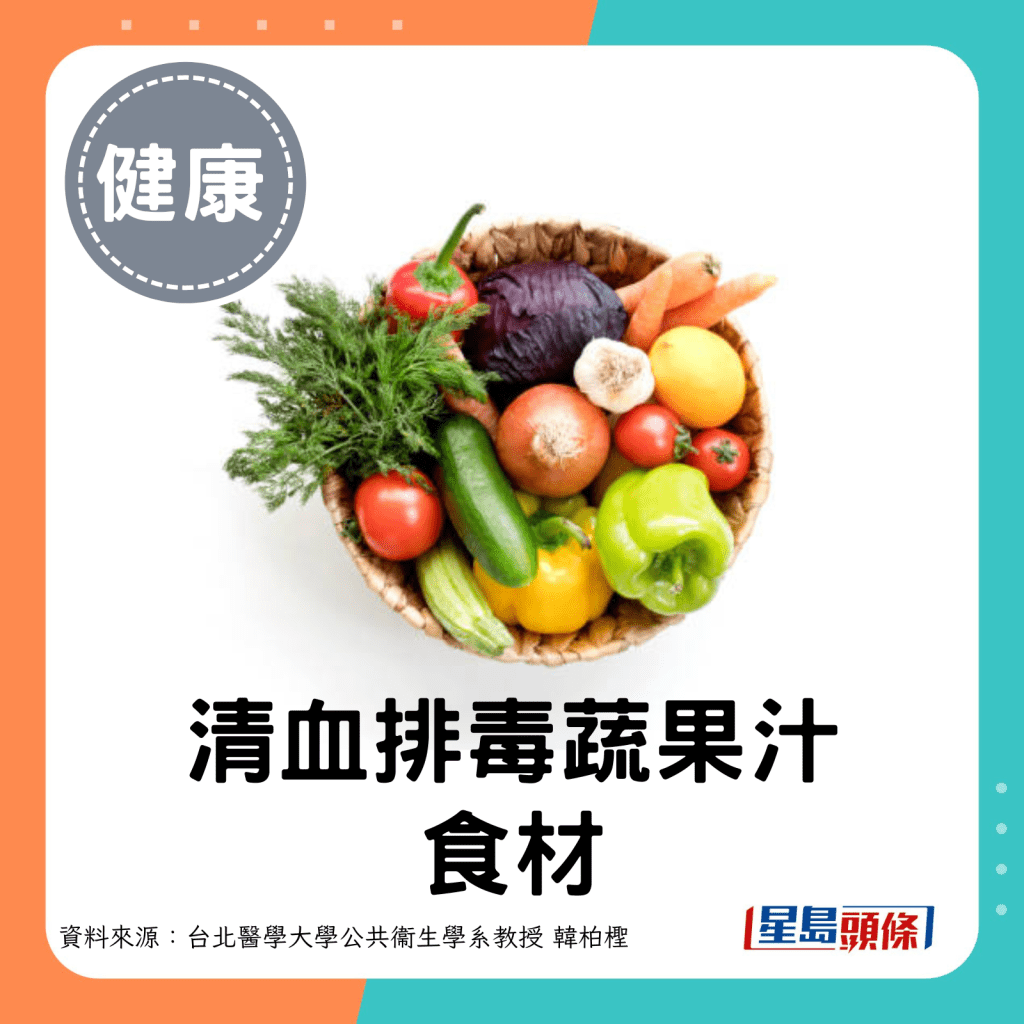 清血排毒蔬果汁食材。