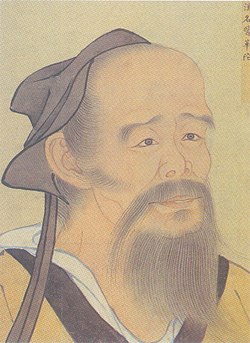  明人绘制的华佗像，紫禁城南薰殿藏（维基百科图片）