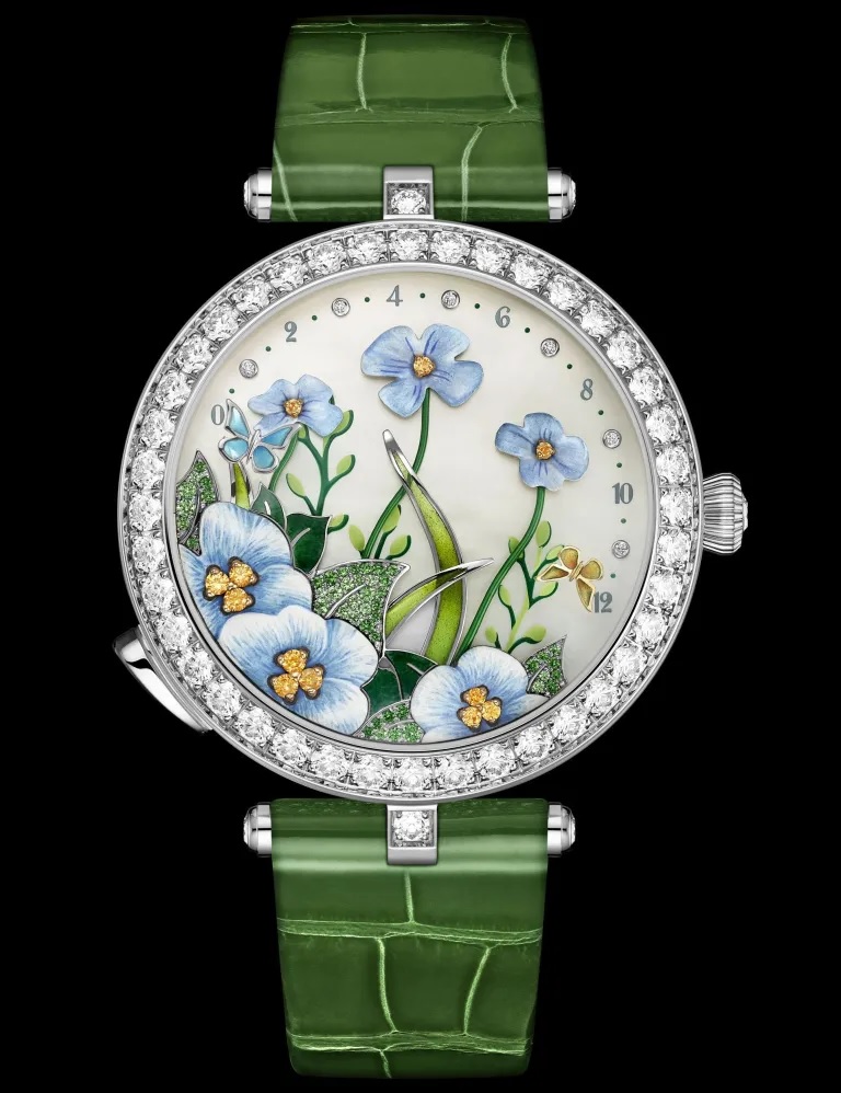 Lady Arpels Brise d’Été，錶殼：38mm白金／機芯：ValFleurier自動／售價：待詢。