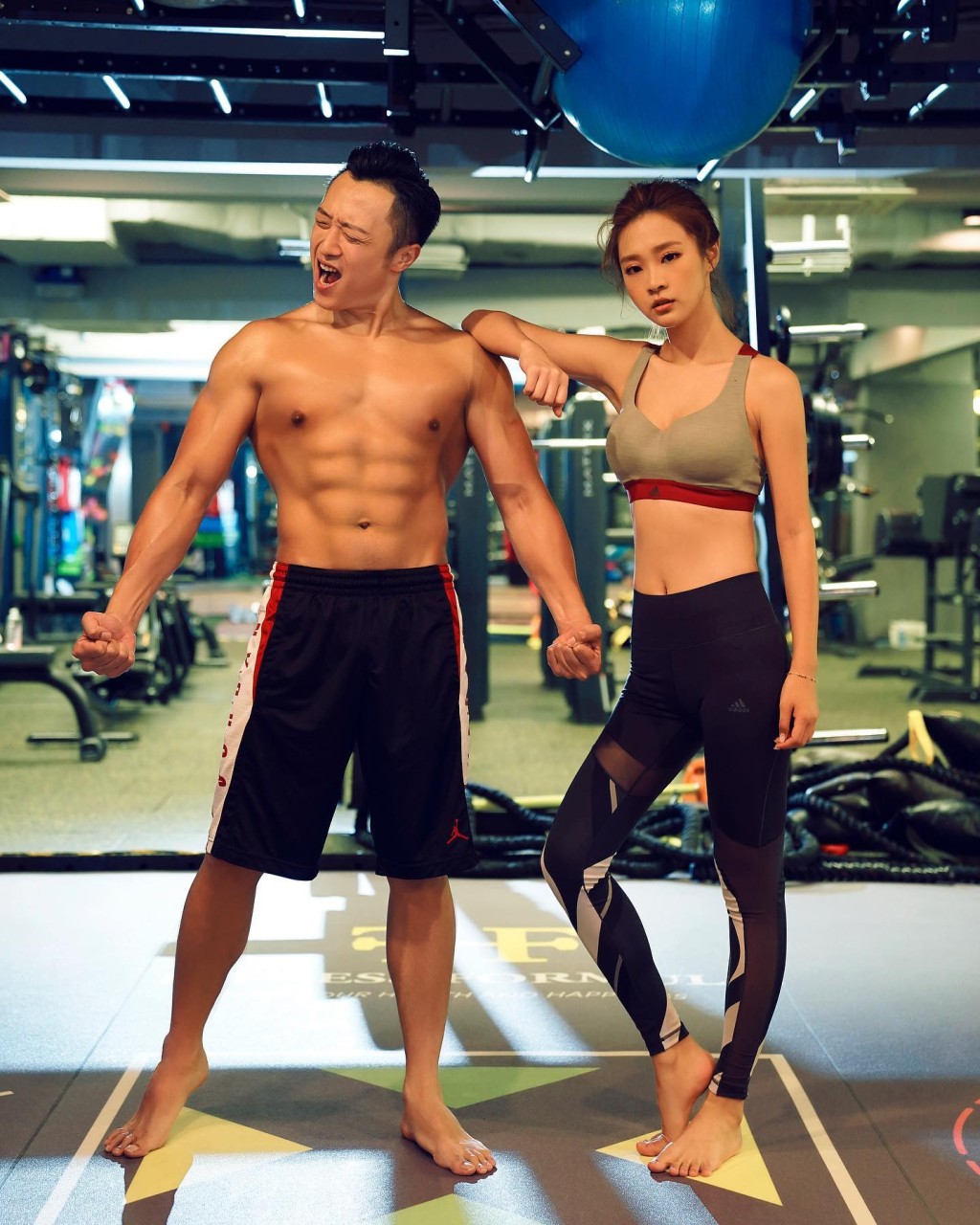 徐泽昌与太太吴嘉丽都热爱健身。