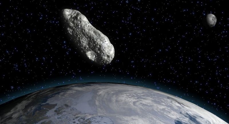 2023 BU小行星掠過地球的構想圖。網上圖片
