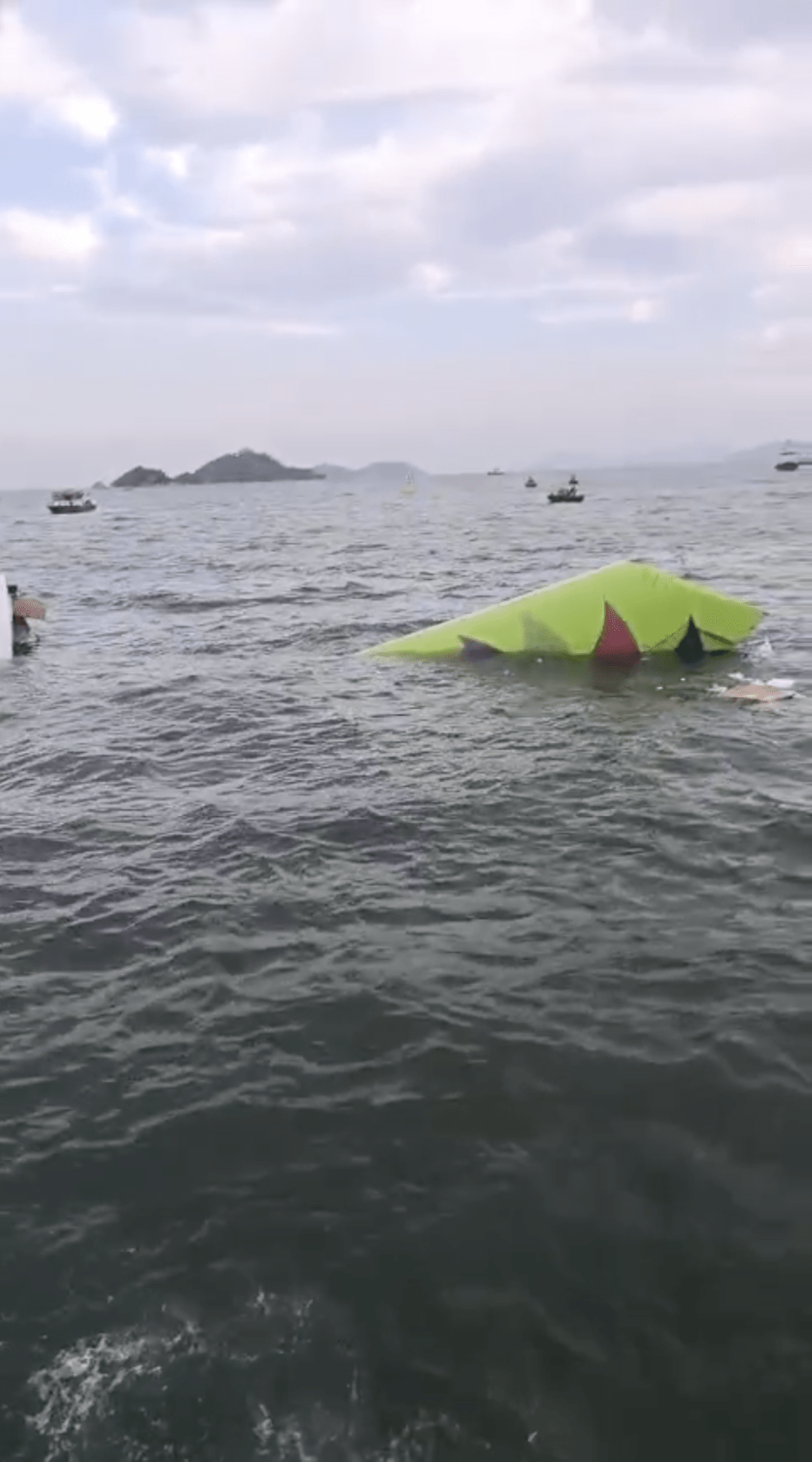 尾翼浮在水中。網片截圖 尾翼浮在水中。網片截圖