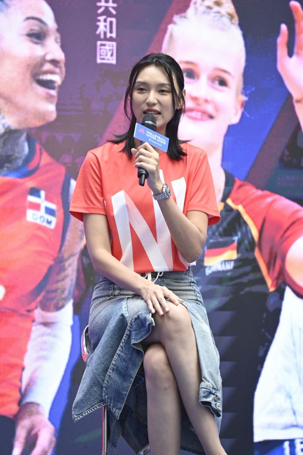 王丹妮今日世界女排联赛记者会，令她回忆了很多打排球的往事。