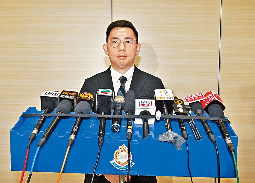 元朗警區助理指揮官(刑事)鄧翊几,講述案情。