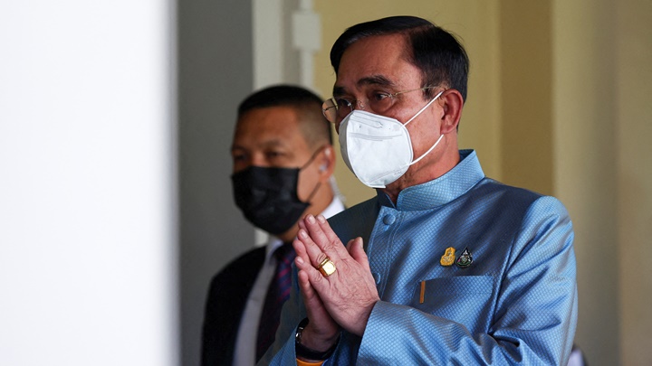 泰国宪法法院下令巴育须暂停首相职务。路透社资料图片