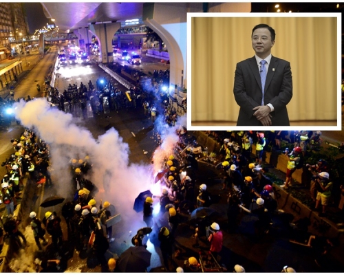 張翔(小圖)重申暴力並非解決方案。資料圖片