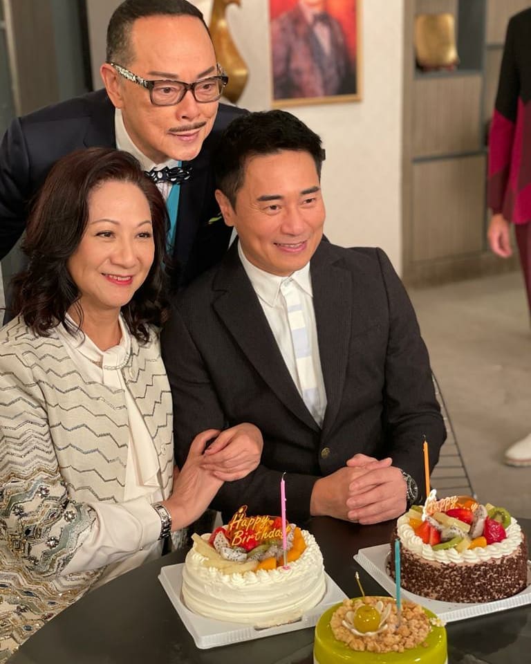 羅樂林與兩位壽星。