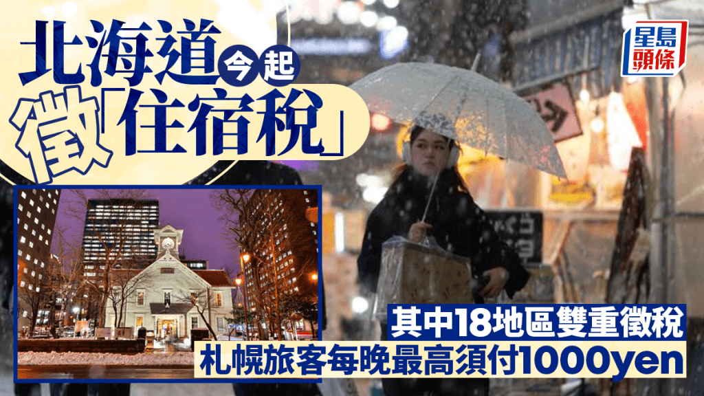 北海道今日起開徵「住宿稅」。