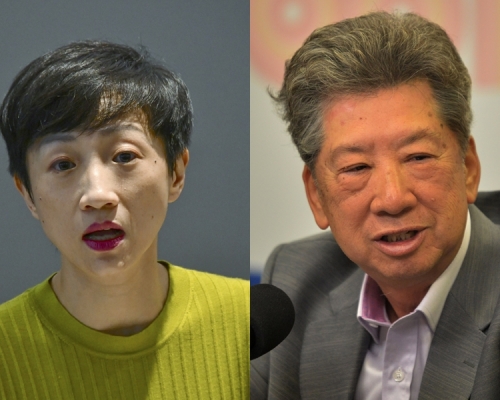 陳淑莊(右)認為湯家驊(左)稱特首可無限次押後選舉,會帶來不少問題。 資料圖片