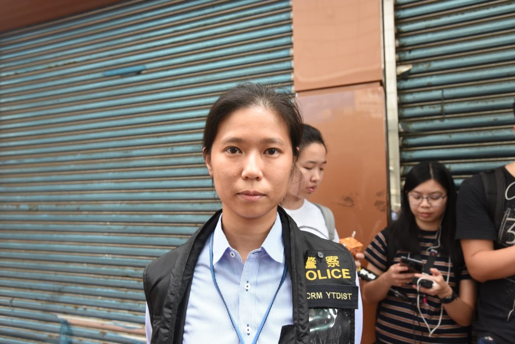 油尖警區署理總督察（刑事）陳家瑩講述案情。 梁國峰攝