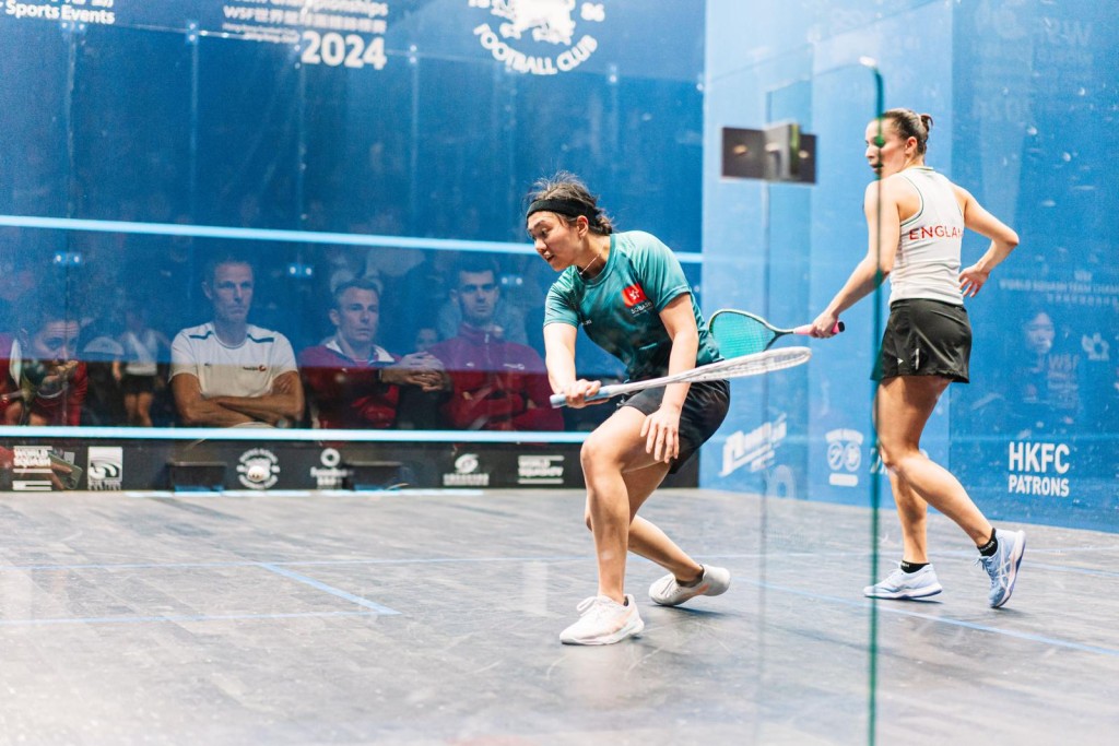 在美國讀書的陳善鈺（左） 專程回港比賽。照片由壁總提供