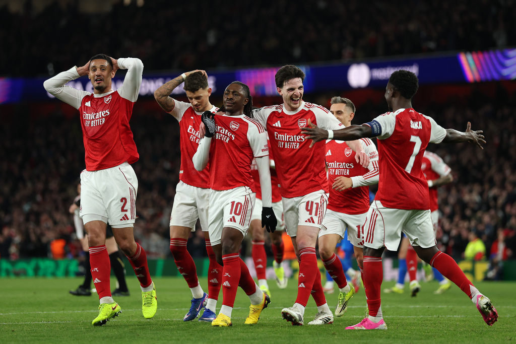 阿仙奴淘汰利華古遜。美聯社