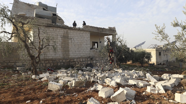 拜登指美軍在敍利亞行動，擊斃了伊斯蘭國領袖哈希米。AP圖片