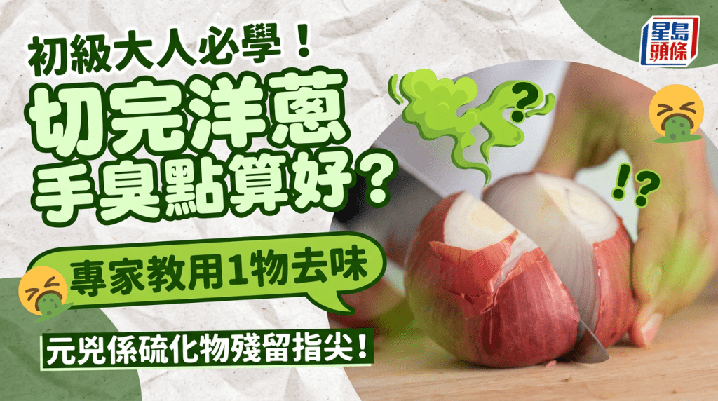 初級大人必學！洋蔥切完手臭點算好？專家教用不鏽鋼物件去味 