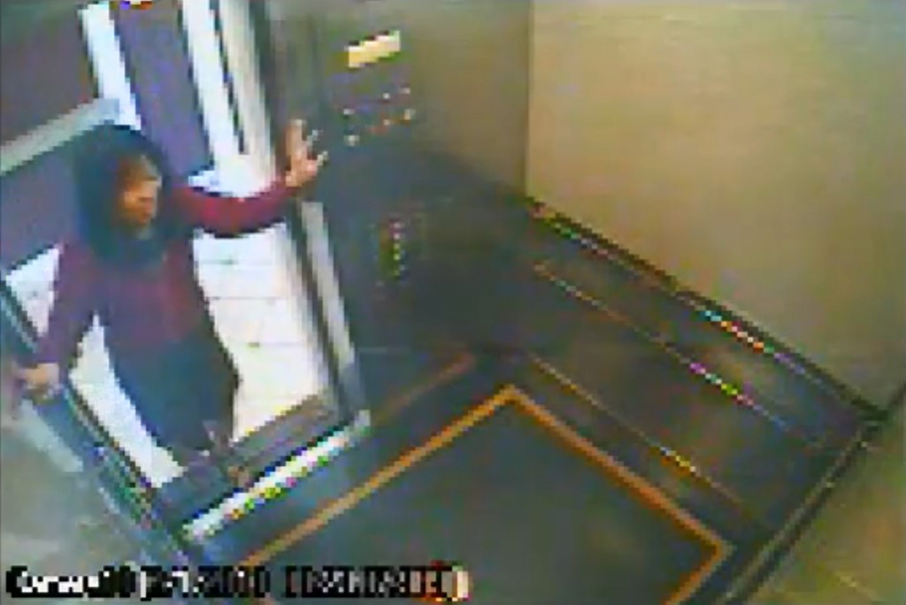 外界一直無法解釋藍可兒生前在電梯內的舉動。（美聯社）