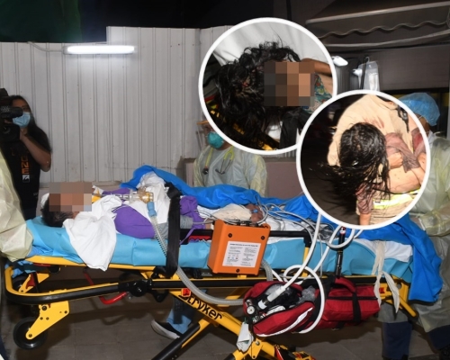 六旬翁疑感情問題襲擊女死者，兩女童阻止遭刀傷。