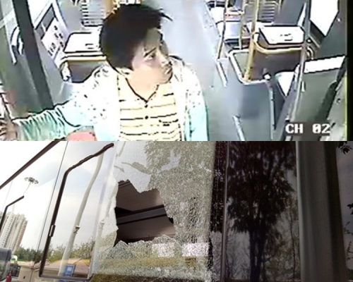 男子還走上車大罵司機。網上圖片