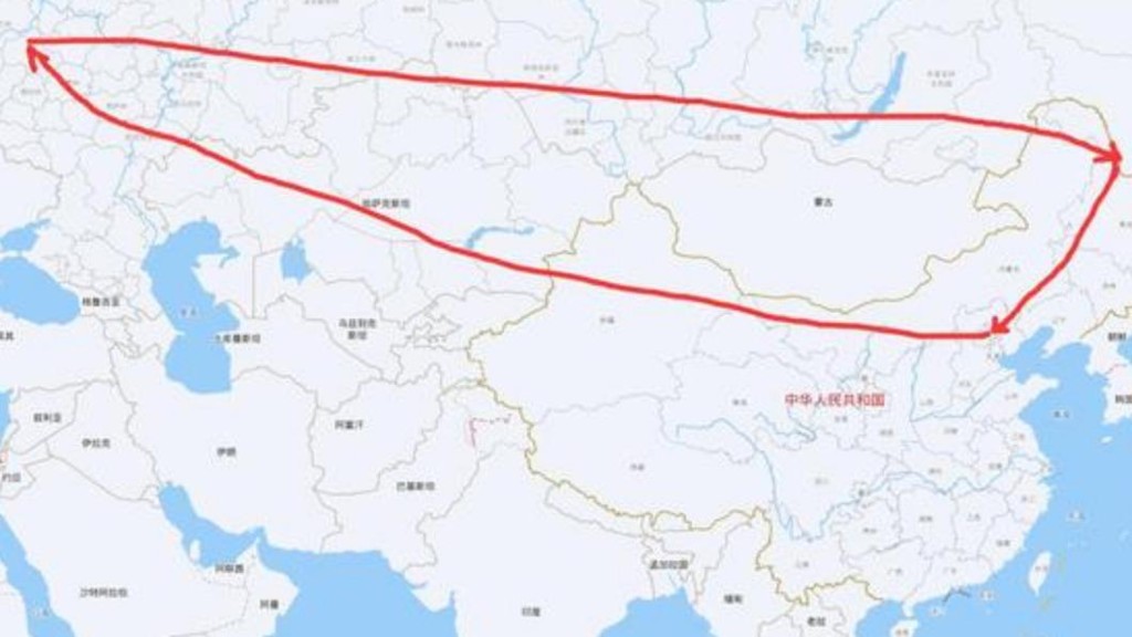 寧女士因為疫情不能直接過江出境，可能要繞道北京和莫斯科，旅程上萬公里。網上圖片