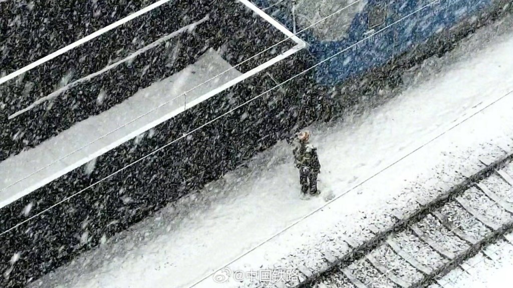 陝北初雪。
