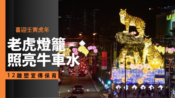 新加坡牛車水由即日至3月2日均會亮起虎年燈飾賀歲。