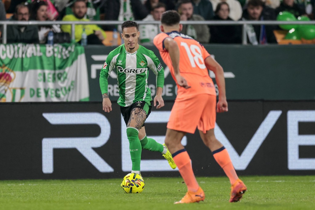 安東尼今場還有1個關鍵傳球和1次攔截。法新社 安東尼今場還有1個關鍵傳球和1次攔截。法新社