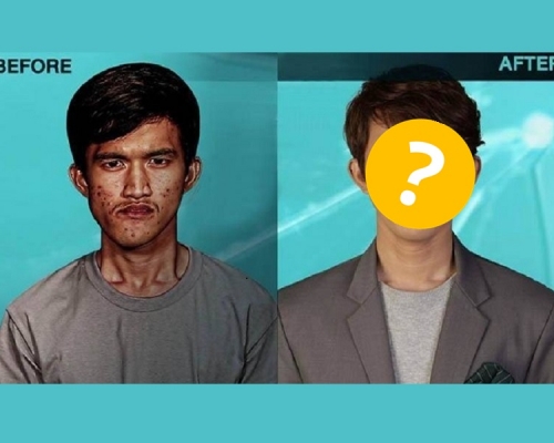 泰男整容前後判若兩人。