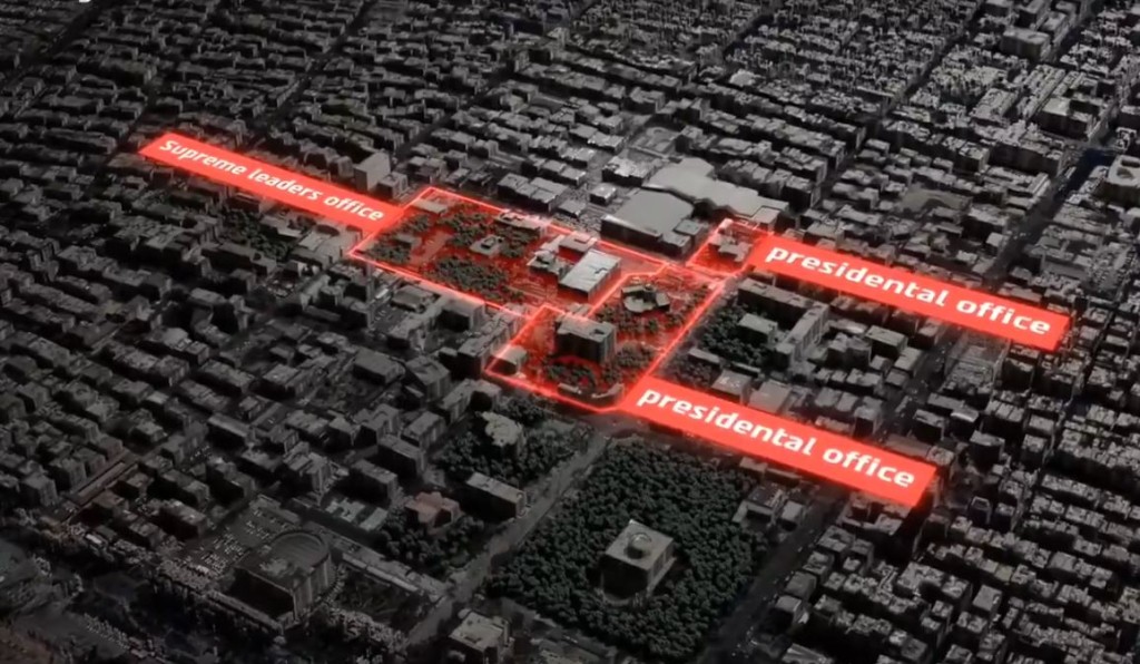 以軍發放哈梅內伊地堡3D片，顯示地堡設在鬧市平民區下百米深處。IDF