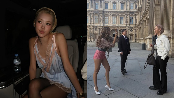 Rosé＠BLACKPINK緞面裝被彈似睡衣零美感  Lisa登巴黎時裝騷周街影