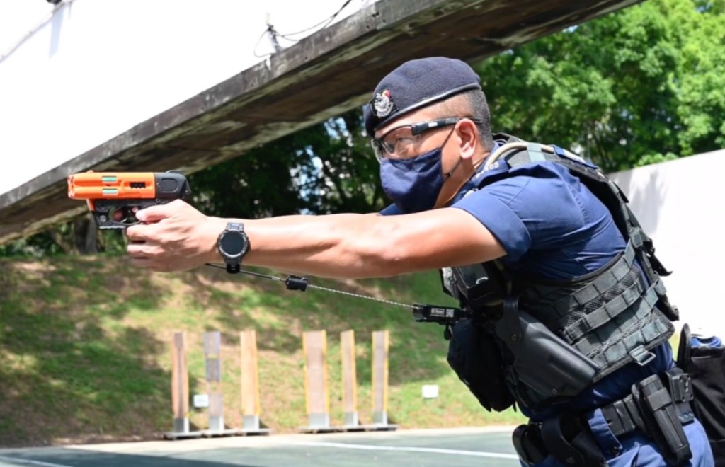 東九龍衝鋒隊今次行動中使用了兩發胡椒水槍。資料圖片