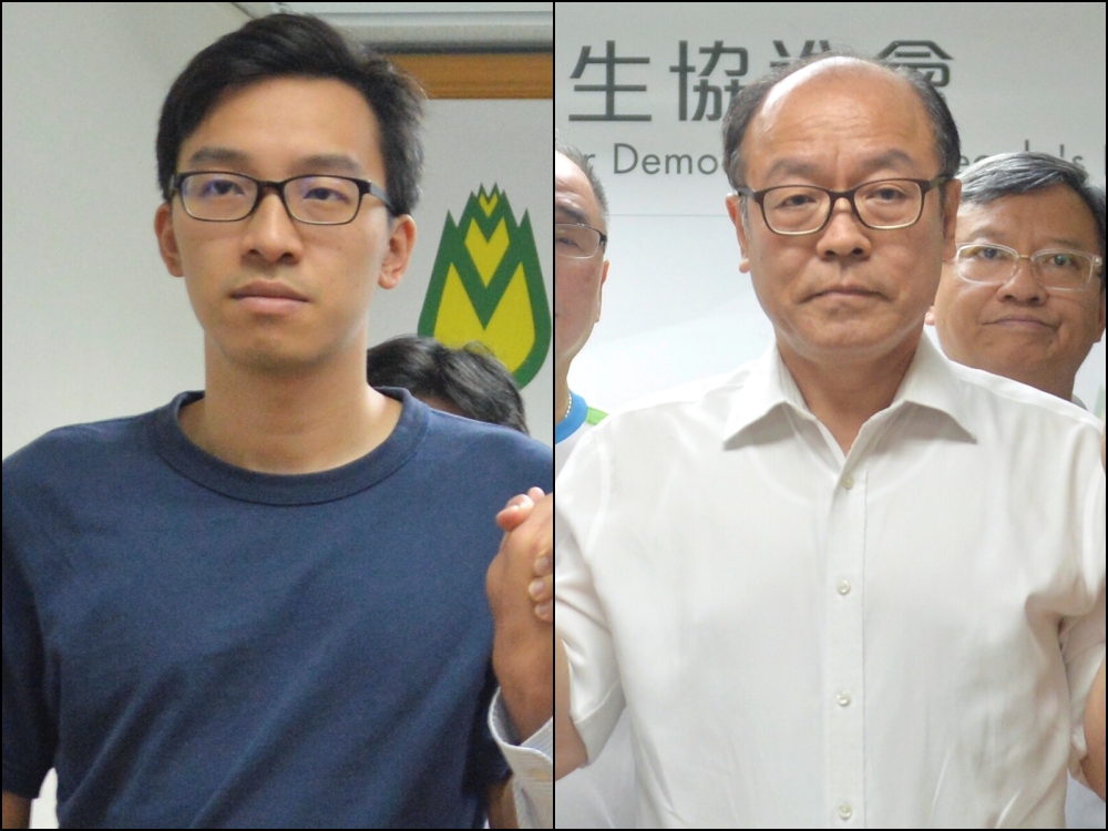 民協主席楊彧(左)擬支持馮檢基(右)。資料圖片