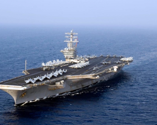 美军航空母舰尼米兹号。Ap图片