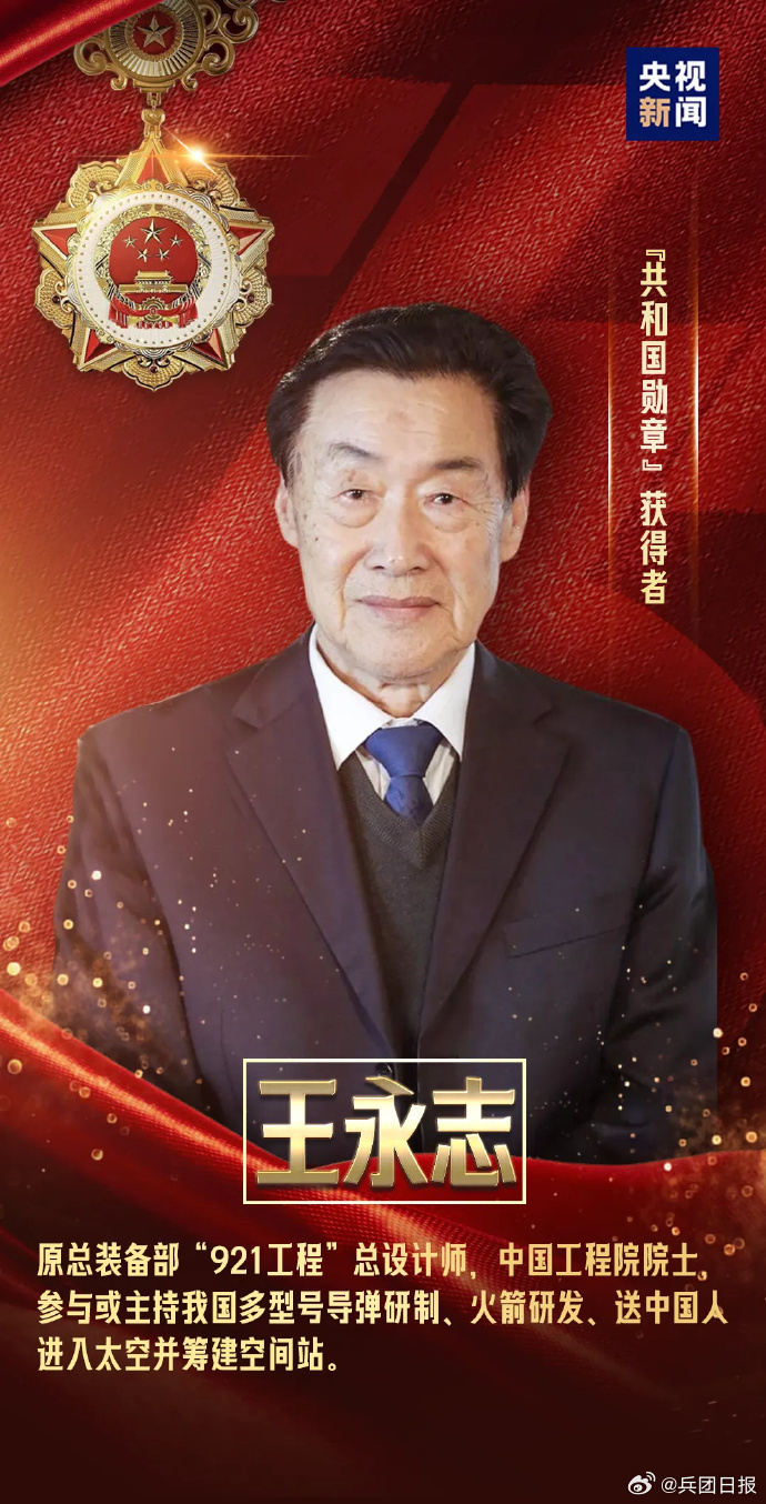 中國載人航天工程前總設計師王永志（6月去世）