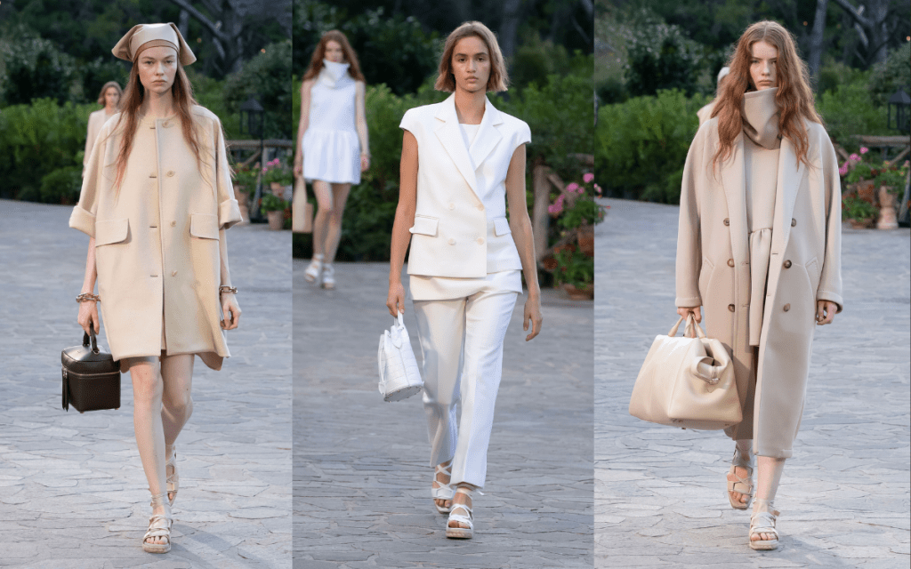 米白色系令一身衣飾更顥優雅。