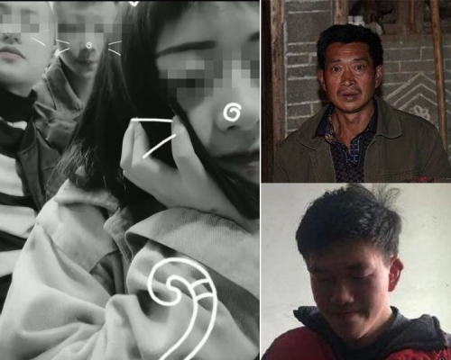 3名童黨（左圖）劫殺小賣部老闆娘，死者患智障礙的大兒子（右下），死者丈夫（右上）。 網圖/資料圖片