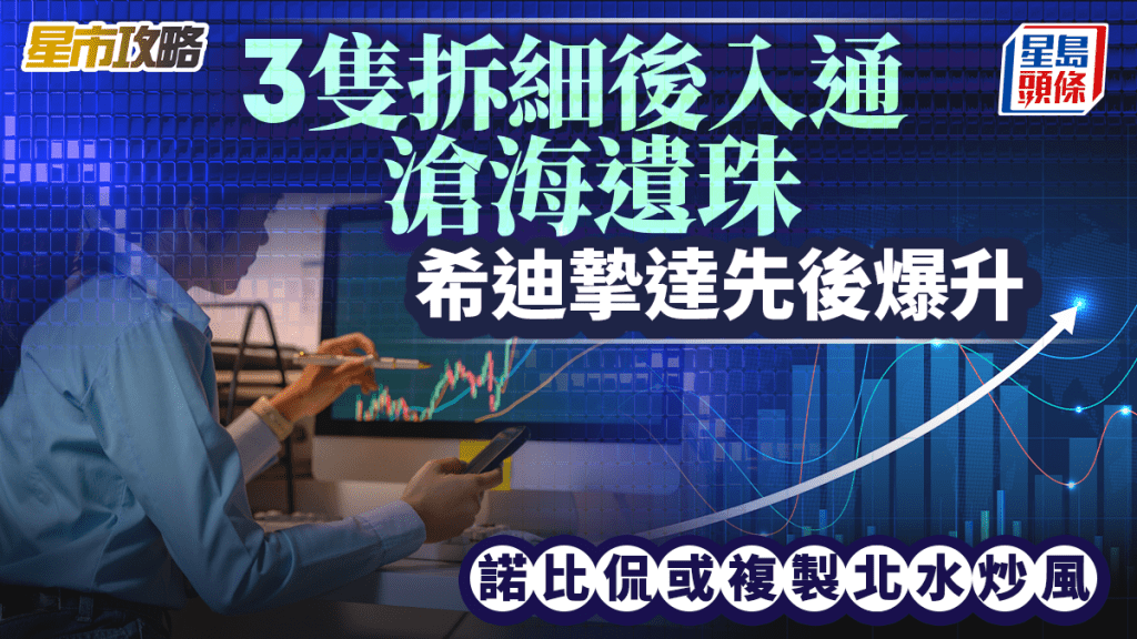 3隻拆細後入通滄海遺珠 希迪摯達先後爆升 諾比侃或複製北水炒風｜星市攻略