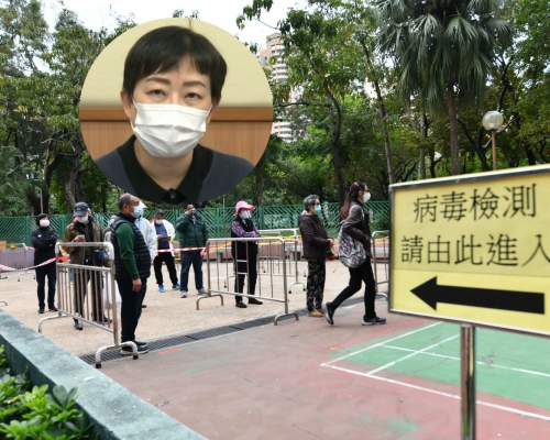 張竹君(小圖)公布外傭宿舍人士需要檢測。