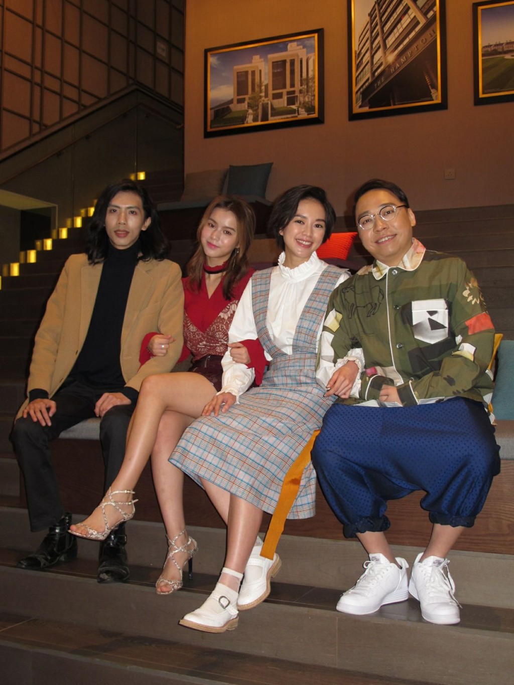 （左起）林慧韡（達哥）、鄧月平、蘇麗珊、C君等有份參演新片《棟篤特工》。